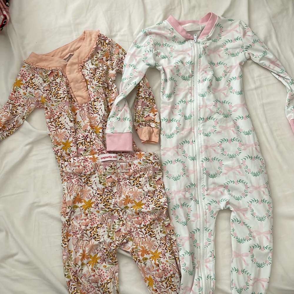 High-End toddler girl PJ bundle (Magnetic Me and Cecil and Lou)